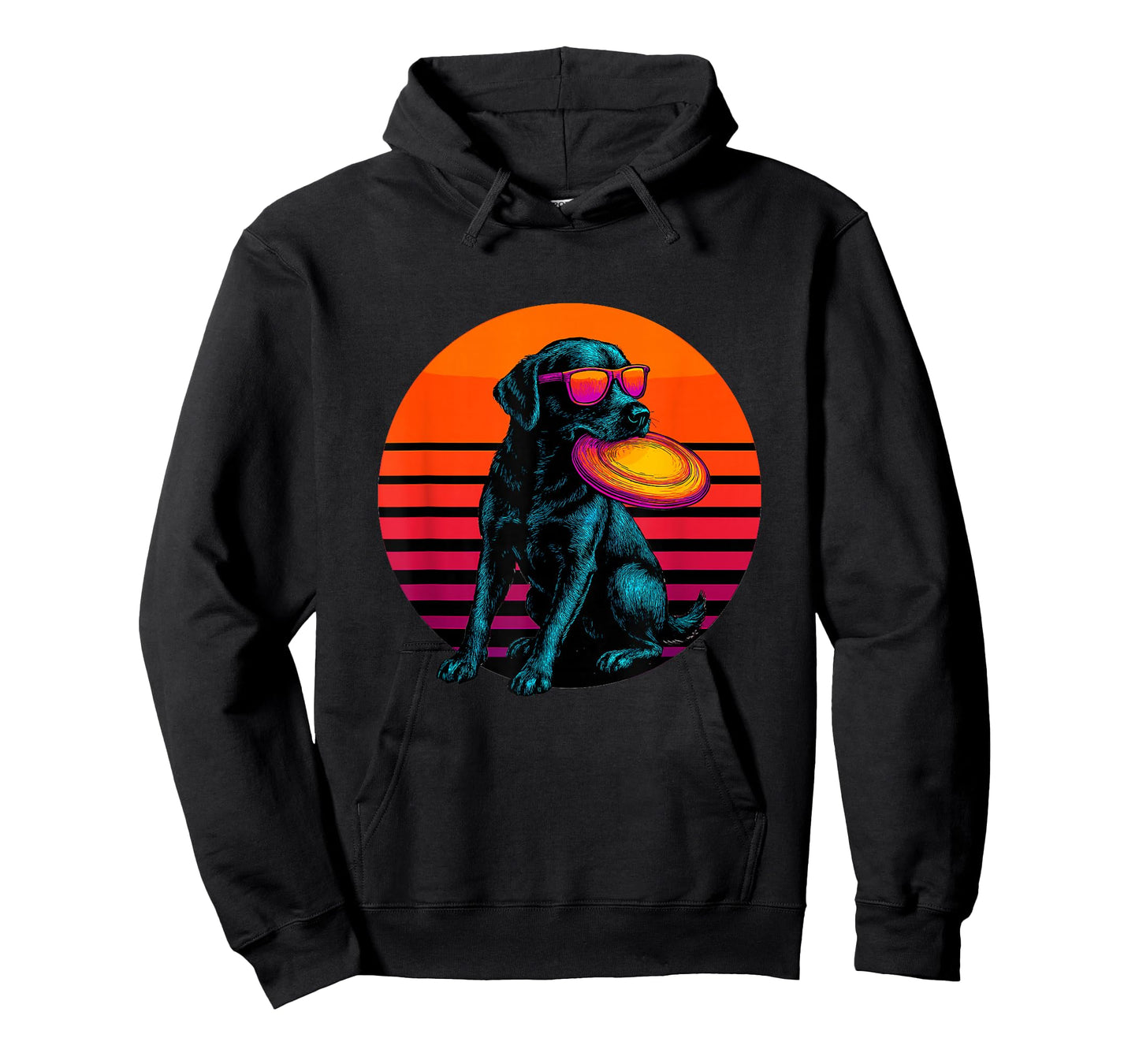 Retro Dog with Frisbee Ultimate Frisbee Player T-Shirt