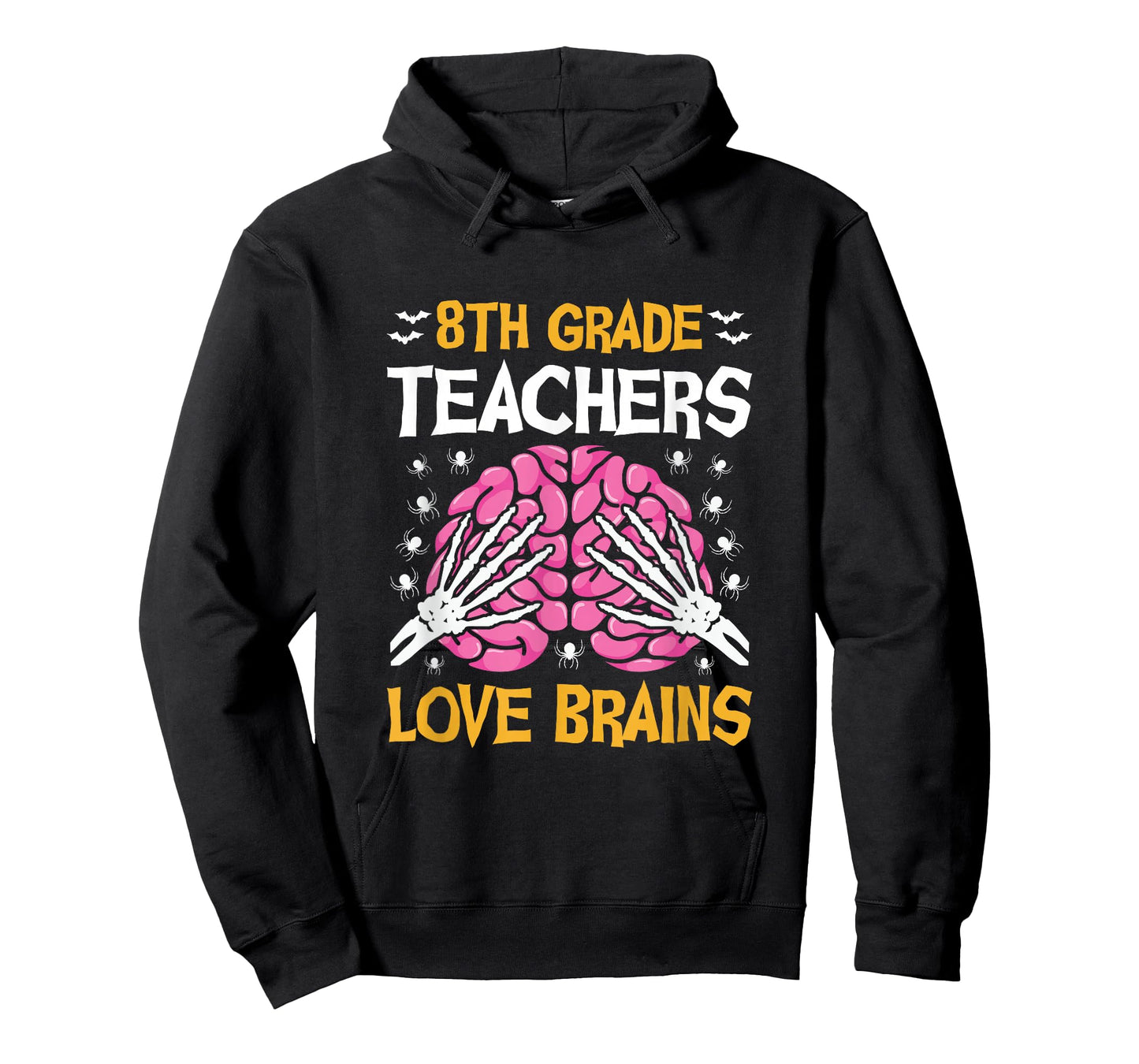 8th Grade Teachers Love Brains Funny Halloween School T-Shirt