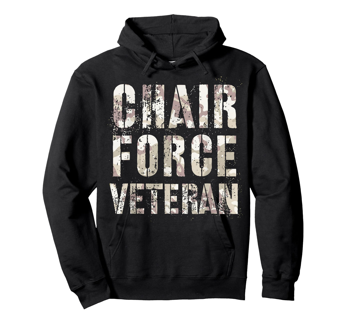 Camo CHAIR FORCE VETERAN Airman Warrior Proud Officer T-Shirt