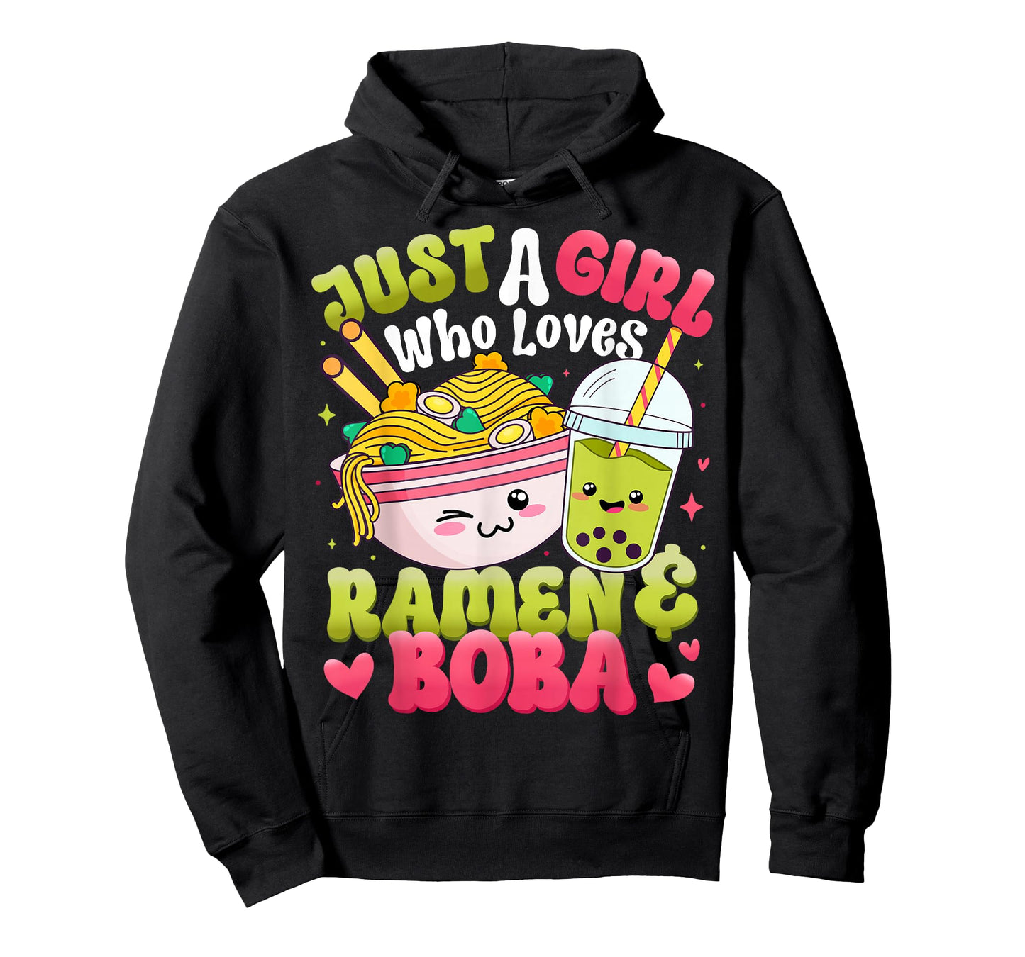 Just A Girl Who Loves Boba Tea And Ramen Bubble Tea Japanese T-Shirt