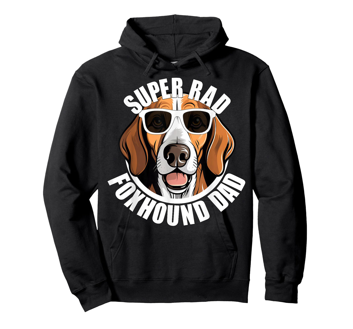 American Foxhound Dad Cute Dog in Sunglasses Funny Super Rad T-Shirt for Men