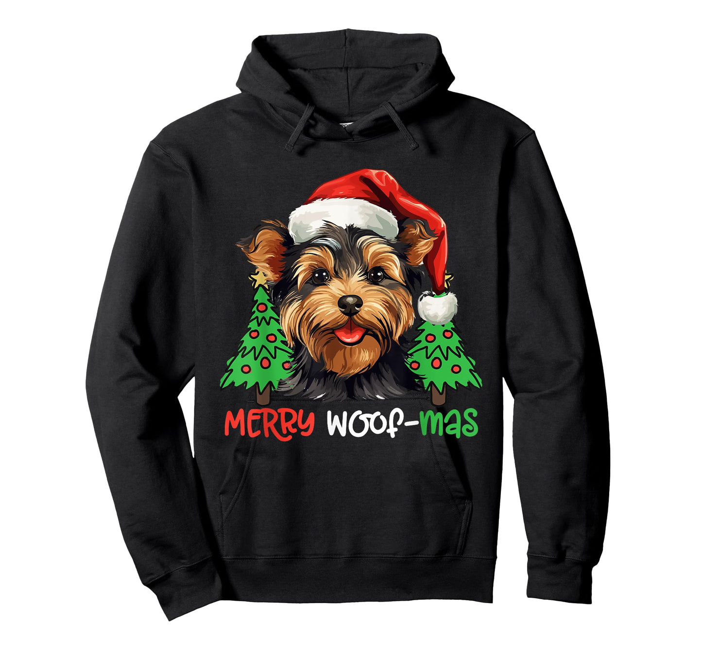 Yorkshire Terrier Yorkie Merry Woof-mas Christmas X-mas T-Shirt