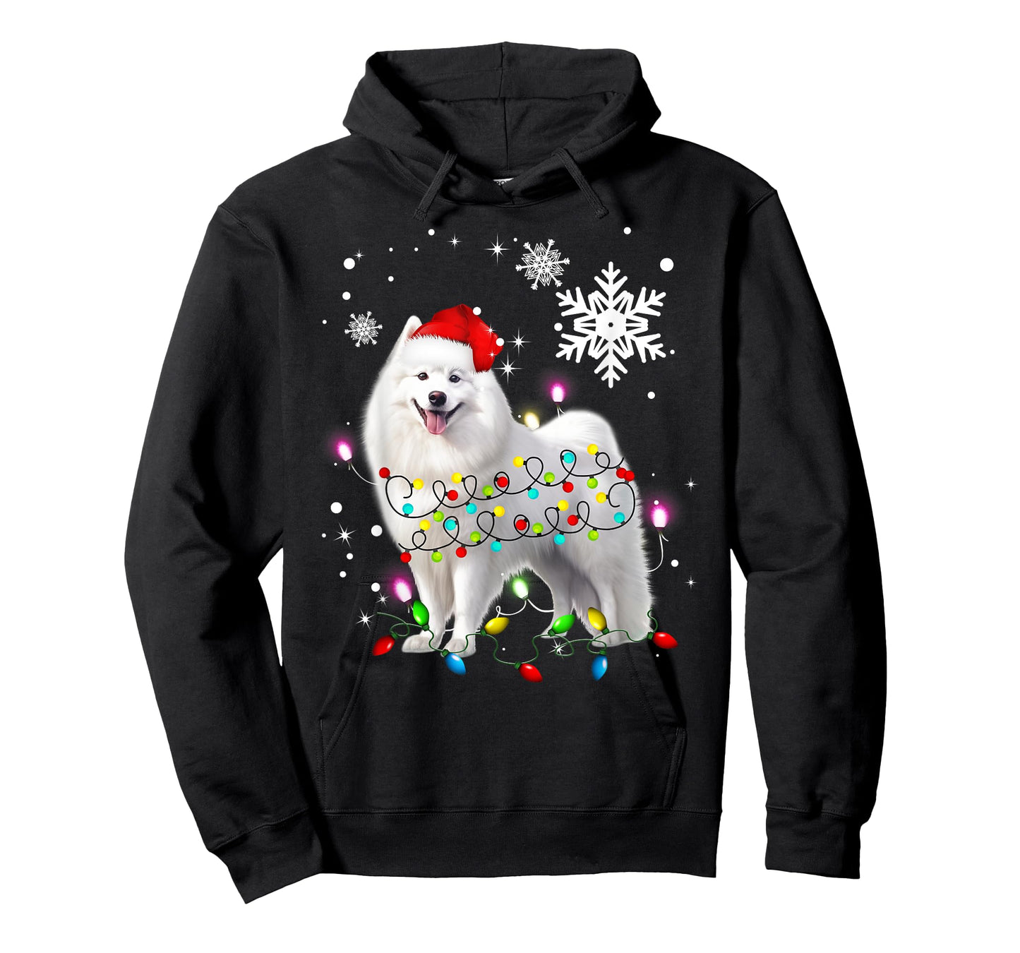 Samoyed Christmas Tree Light Pajama Samoyed Lover Xmas T-Shirt