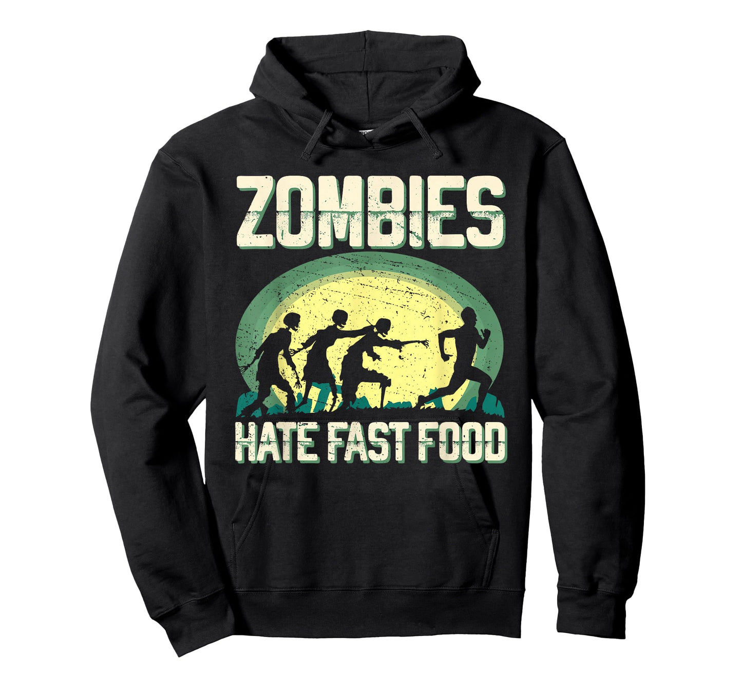 Zombie Hate Fast Food Runner Marathon Apparel T-Shirt