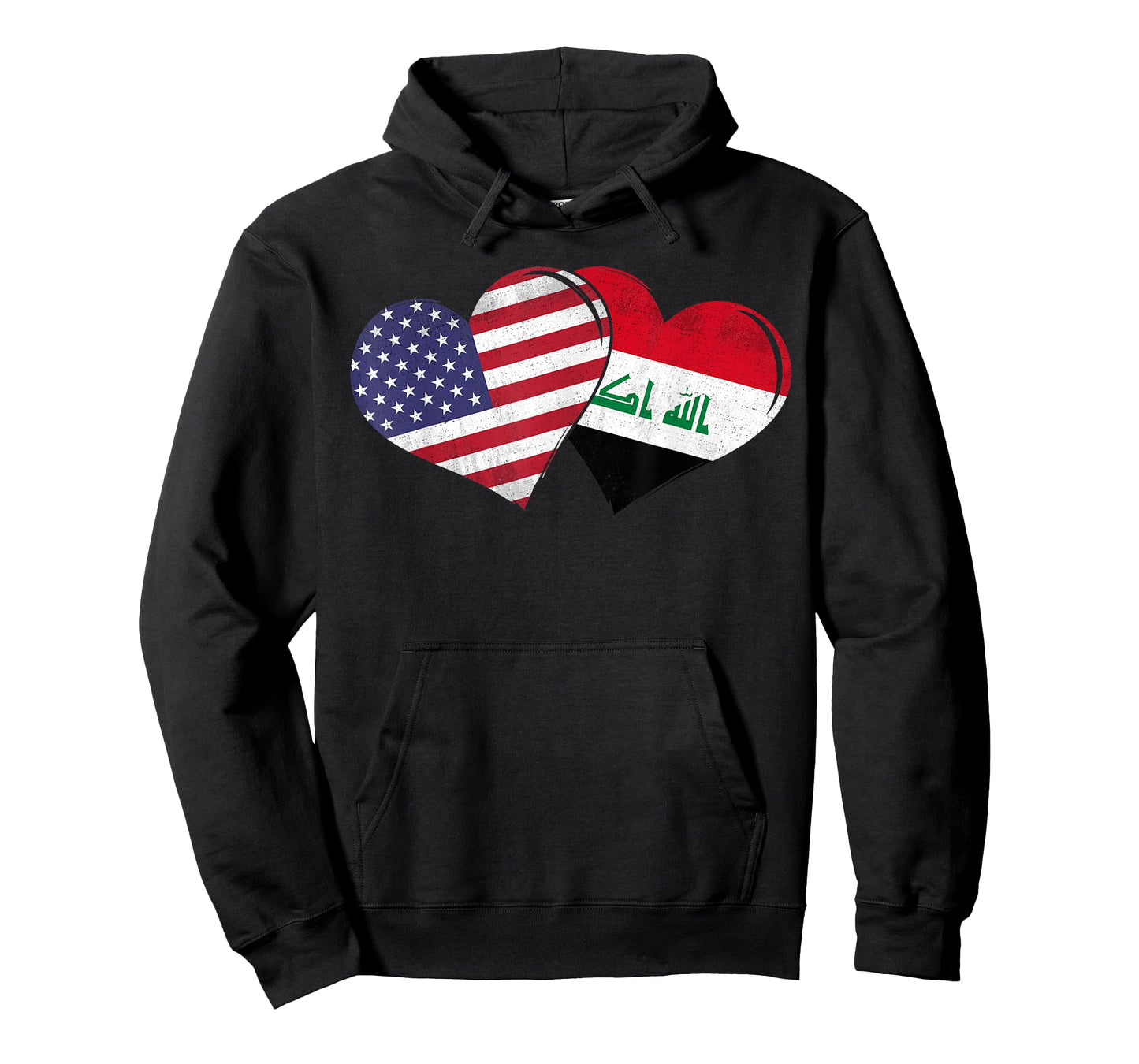 Vintage Iraq - American Flag Heart For Iraqi T-Shirt