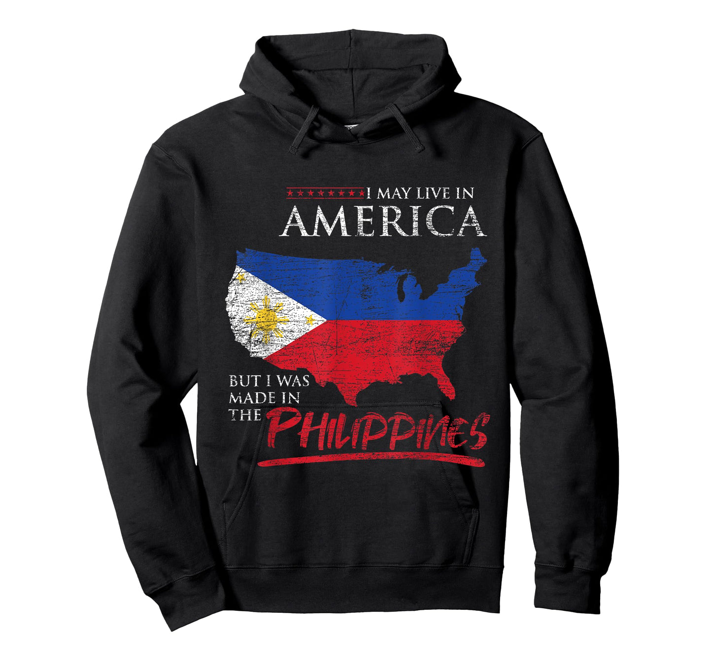 USA I May Live In America But I Was Made In The Philippines T-Shirt