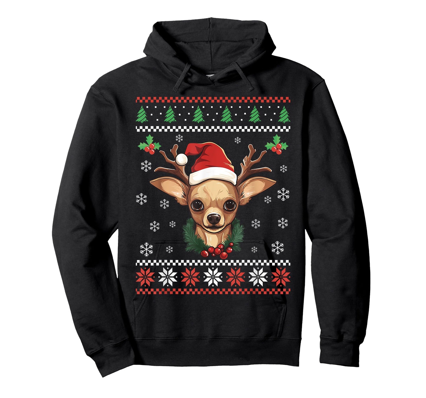 Chihuahua Dog Ugly Christmas Sweater Xmas For Adults Kids T-Shirt