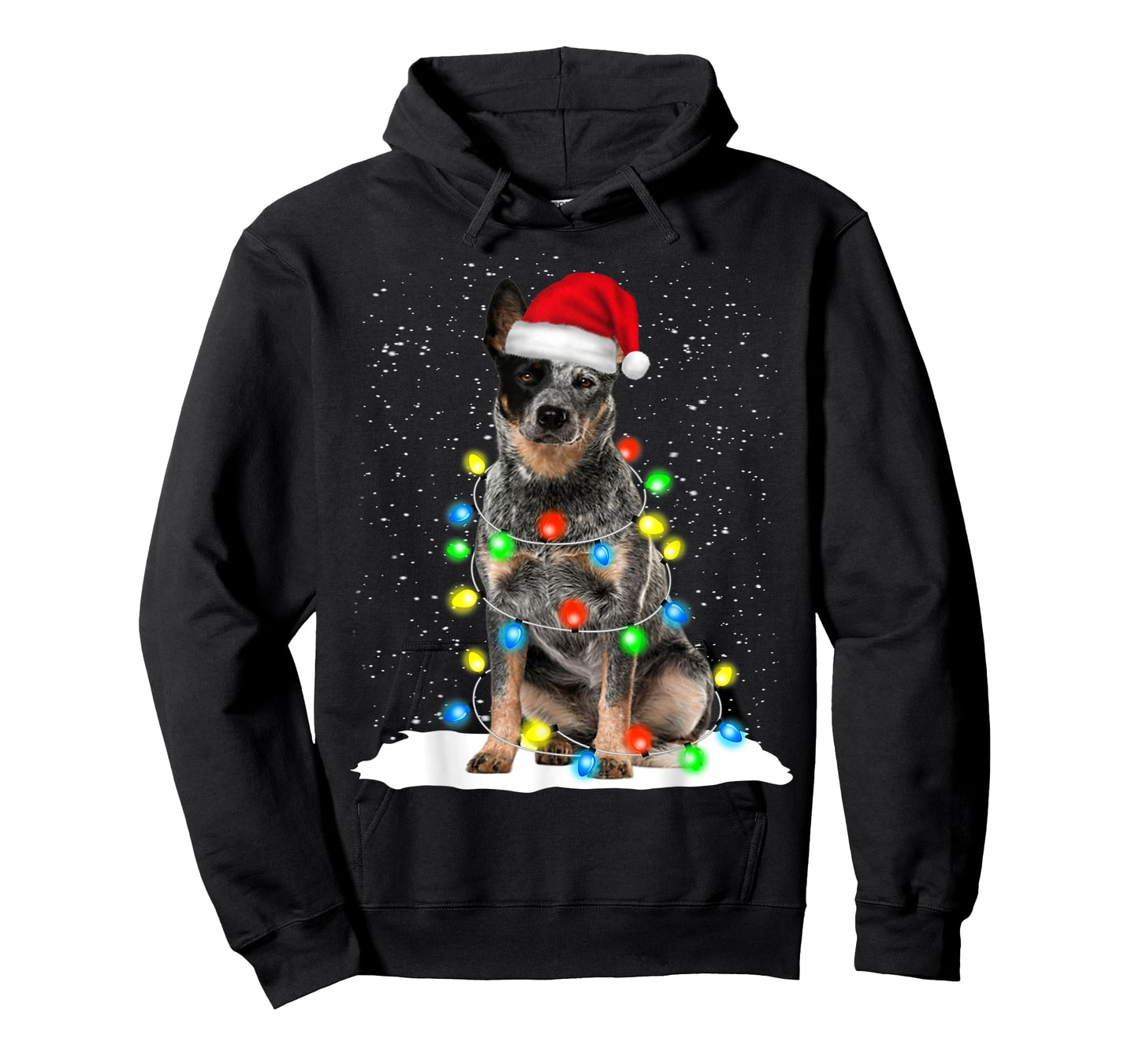 Blue Heeler Christmas Light Funny Gift For Dog Lover T-Shirt for Men Women