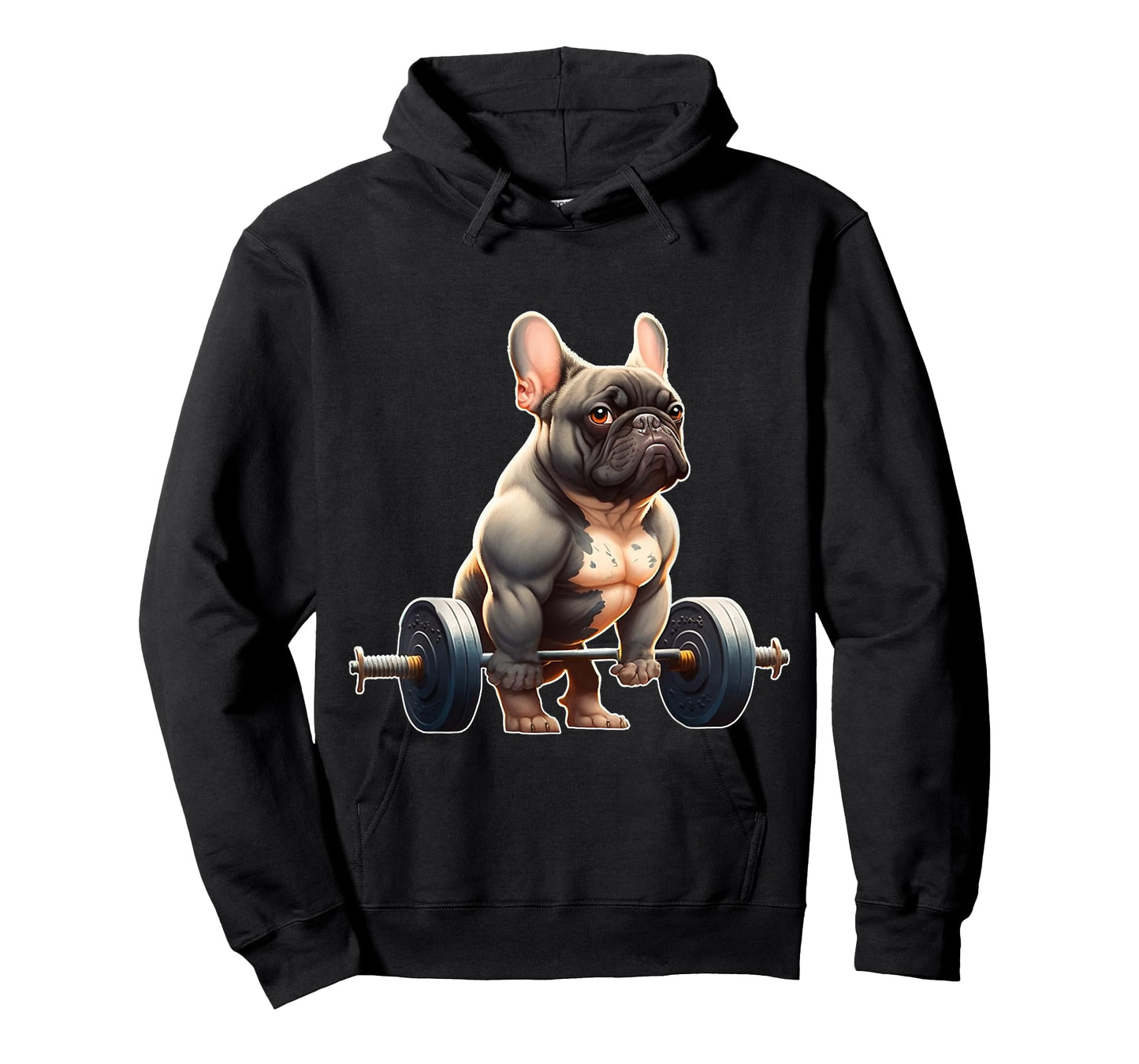 Funny French Bulldog Bodybuilding Gym Frenchie Weightlifter T-Shirt