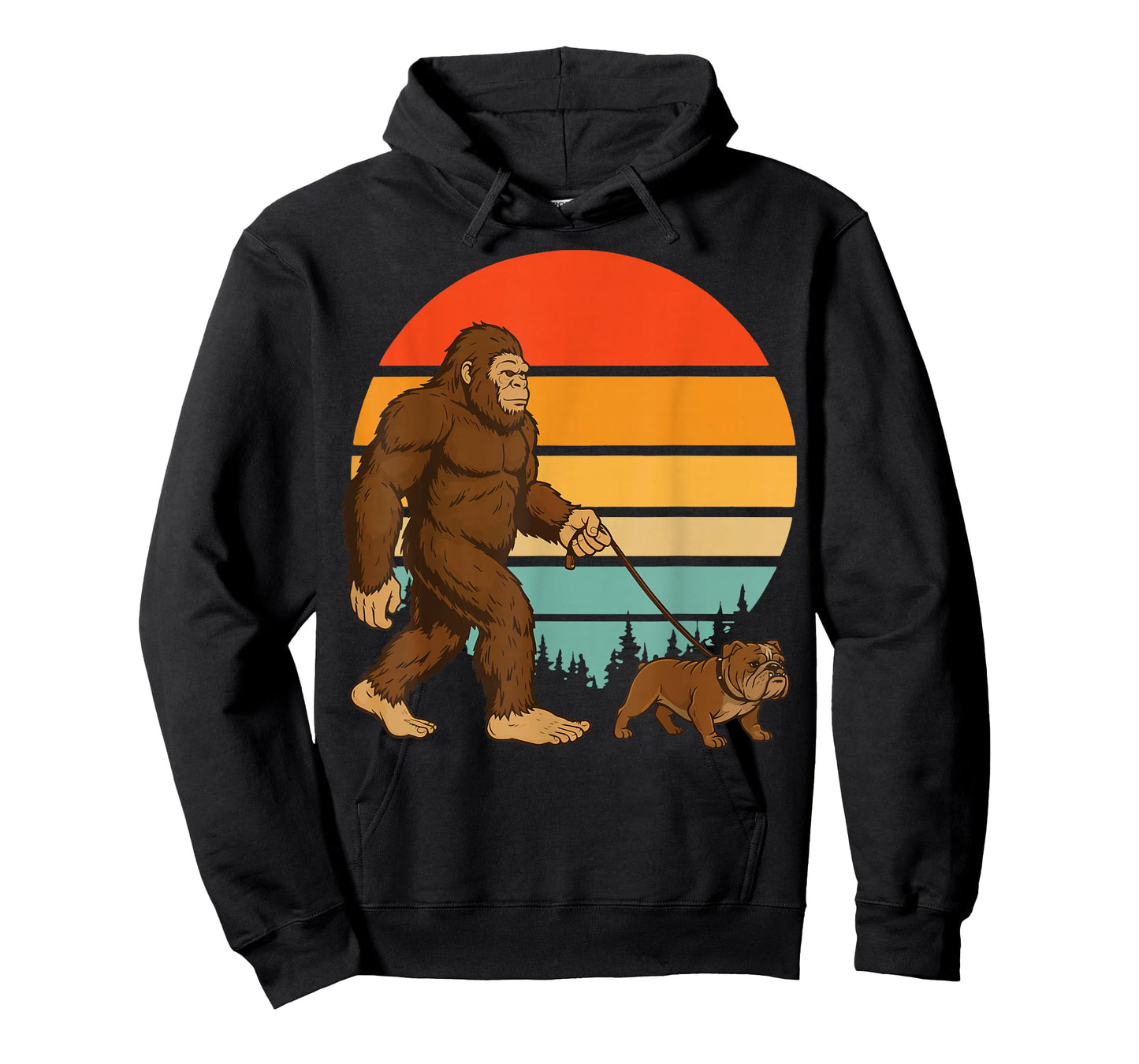 Bigfoot Bulldog Retro T-Shirt