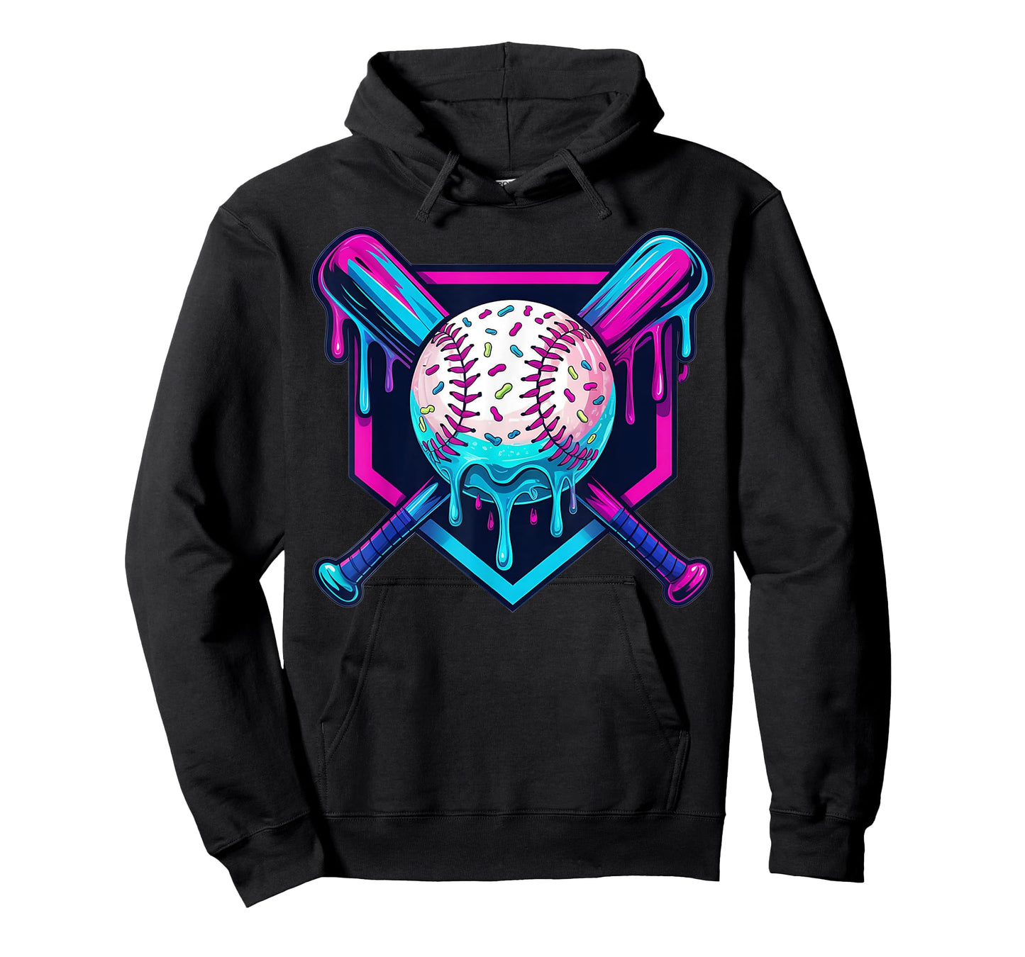 Baseball Drip For Boys Ice Cream Drip Youth Boys Baseball T-Shirt