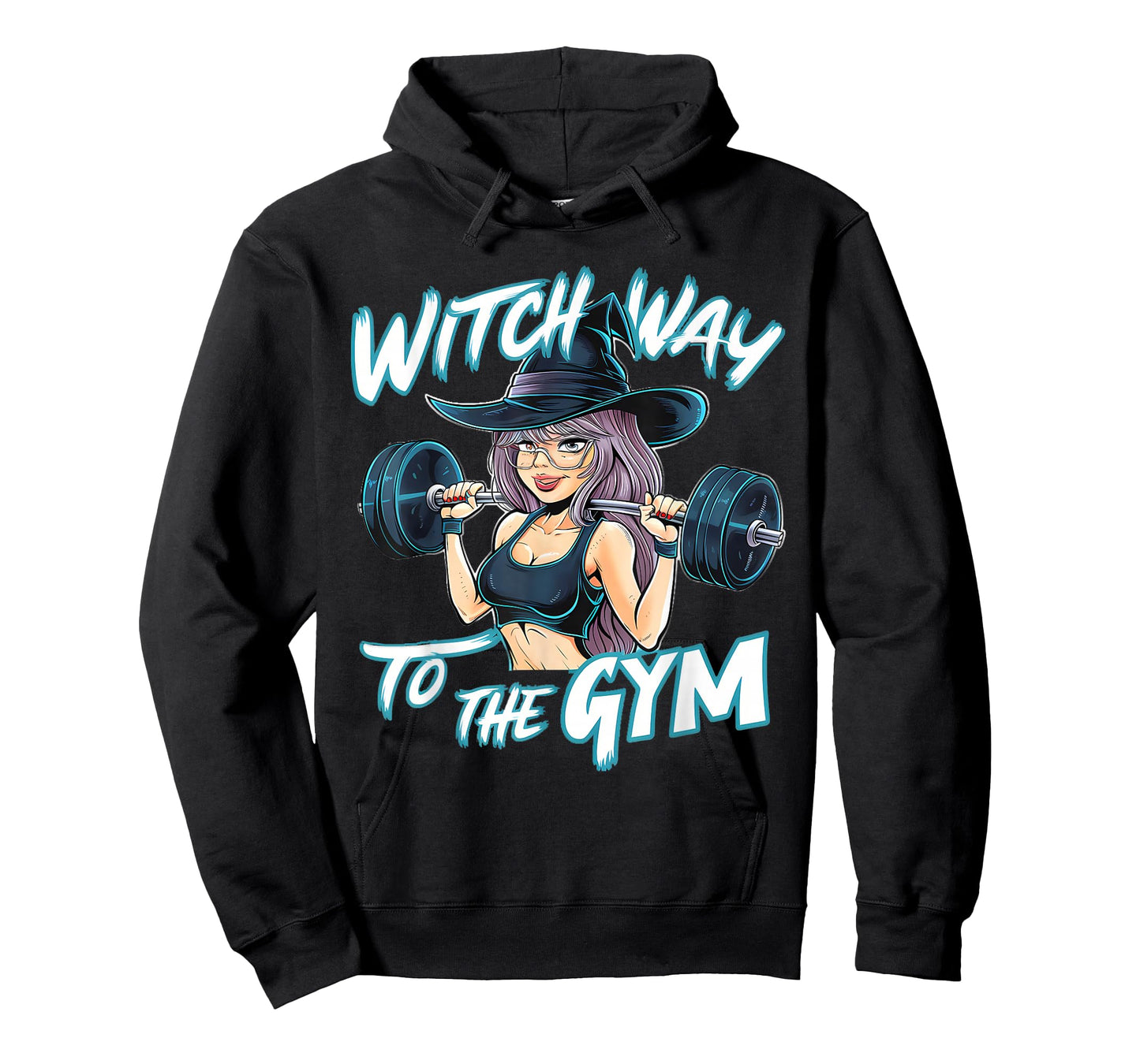 Witch Way to the Gym Halloween Workout Fitness Anime T-Shirt