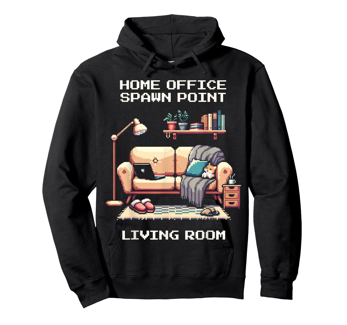 Home Office Spawn Point | Gamer Pixel Art Retro Style T-Shirt