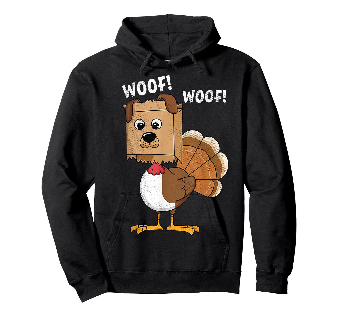 Thanksgiving Dog Funny Fake Dog Woof Thanksgiving Turkey T-Shirt for Men Women Girls Kids