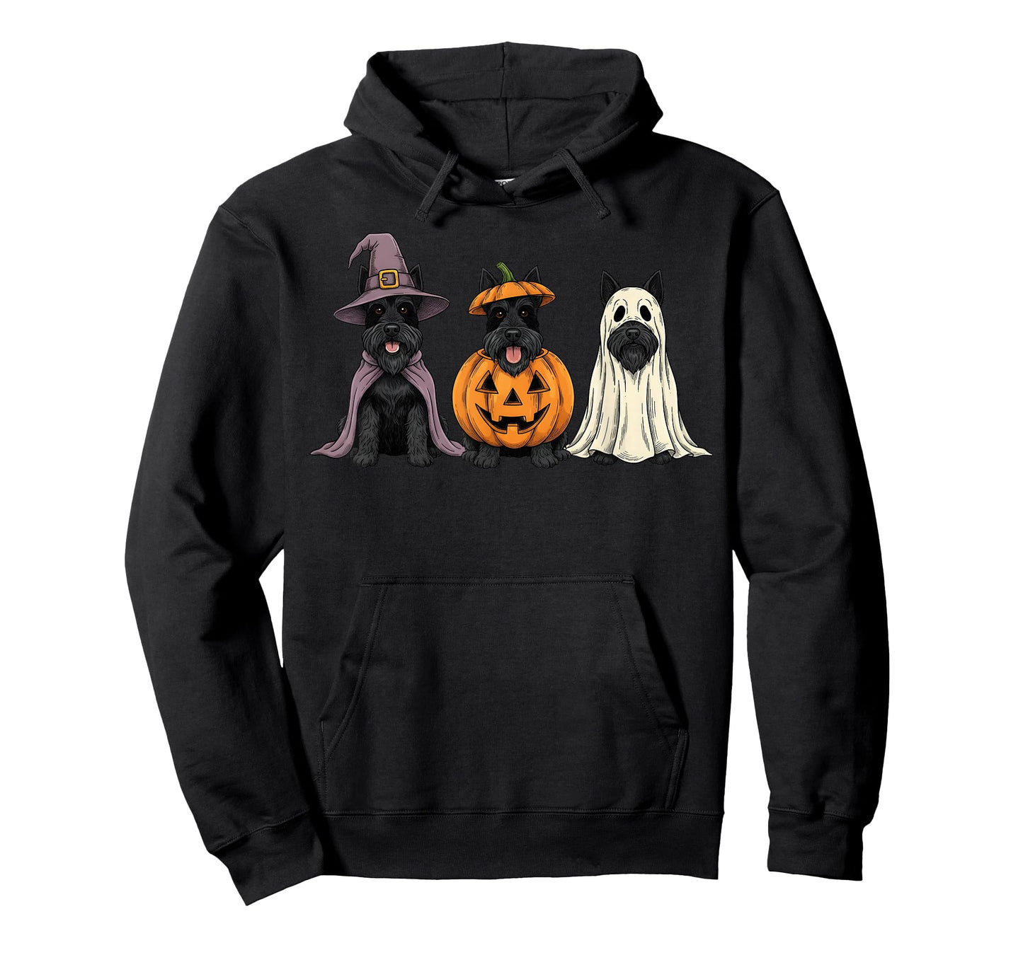 Spooky Ghost Scottish Terrier Pumpkin Halloween Dog Lover T-Shirt