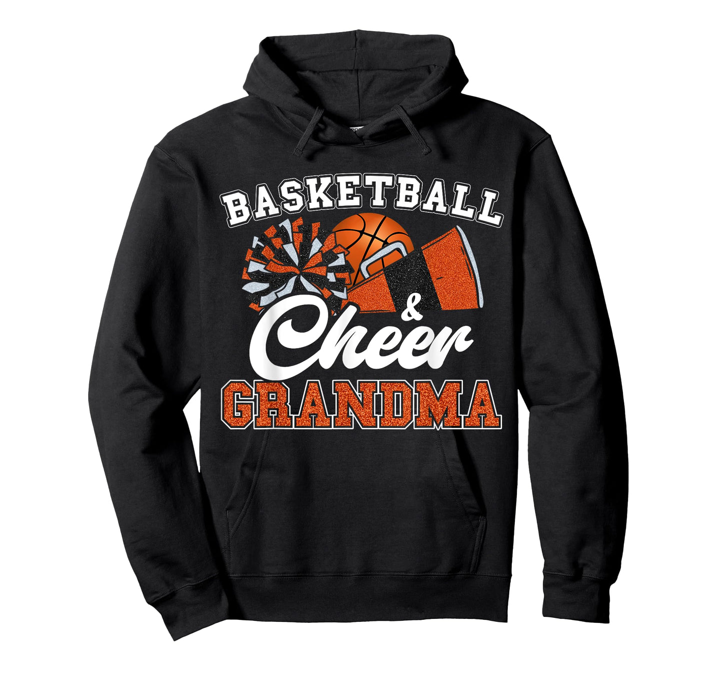 Proud Basketball & Cheer Grandma Cheerleader G-Ma Orange T-Shirt