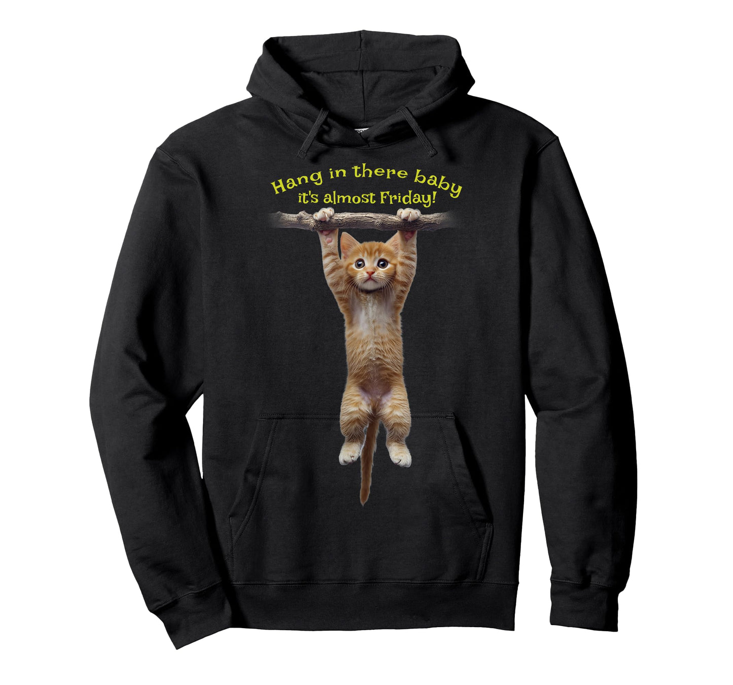 Hang in there baby, it's almost Friday! Cute kitten hanging T-Shirt