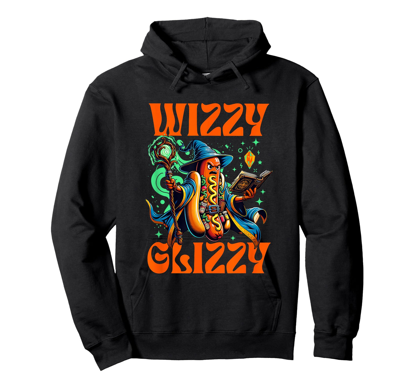 "Wizzy Glizzy" Witchy Wiener Hot Dog Wizard Meme Halloween T-Shirt