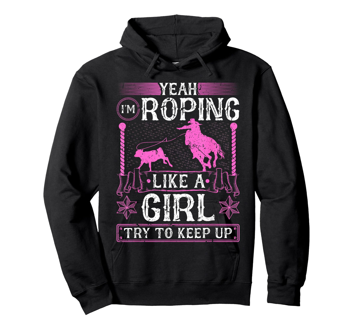 Breakaway Roping Like A Girl, Cowgirl Rodeo Calf Roping T-Shirt