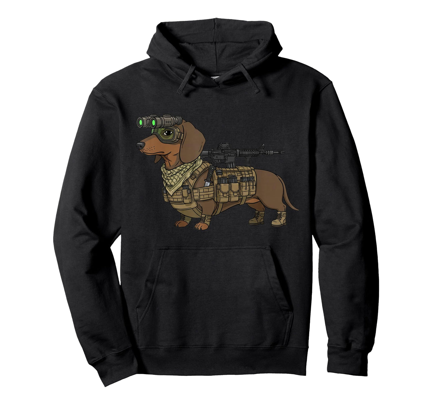 Tactical Wiener Funny Dachshund Dog with NVG Meme Dogs Lover T-Shirt