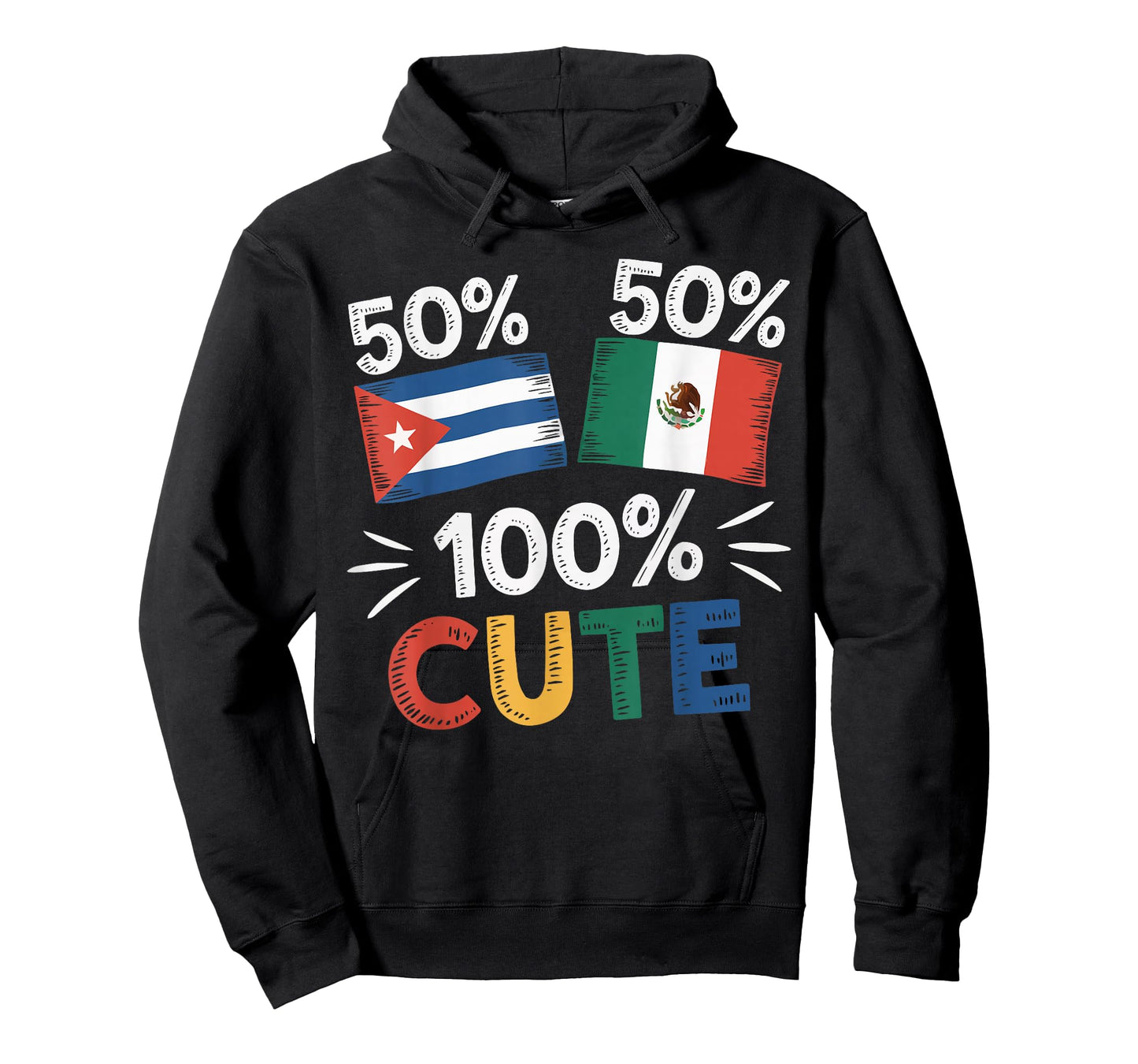 Half Cuban Half Mexican Country Mexico Flag Cuba T-Shirt