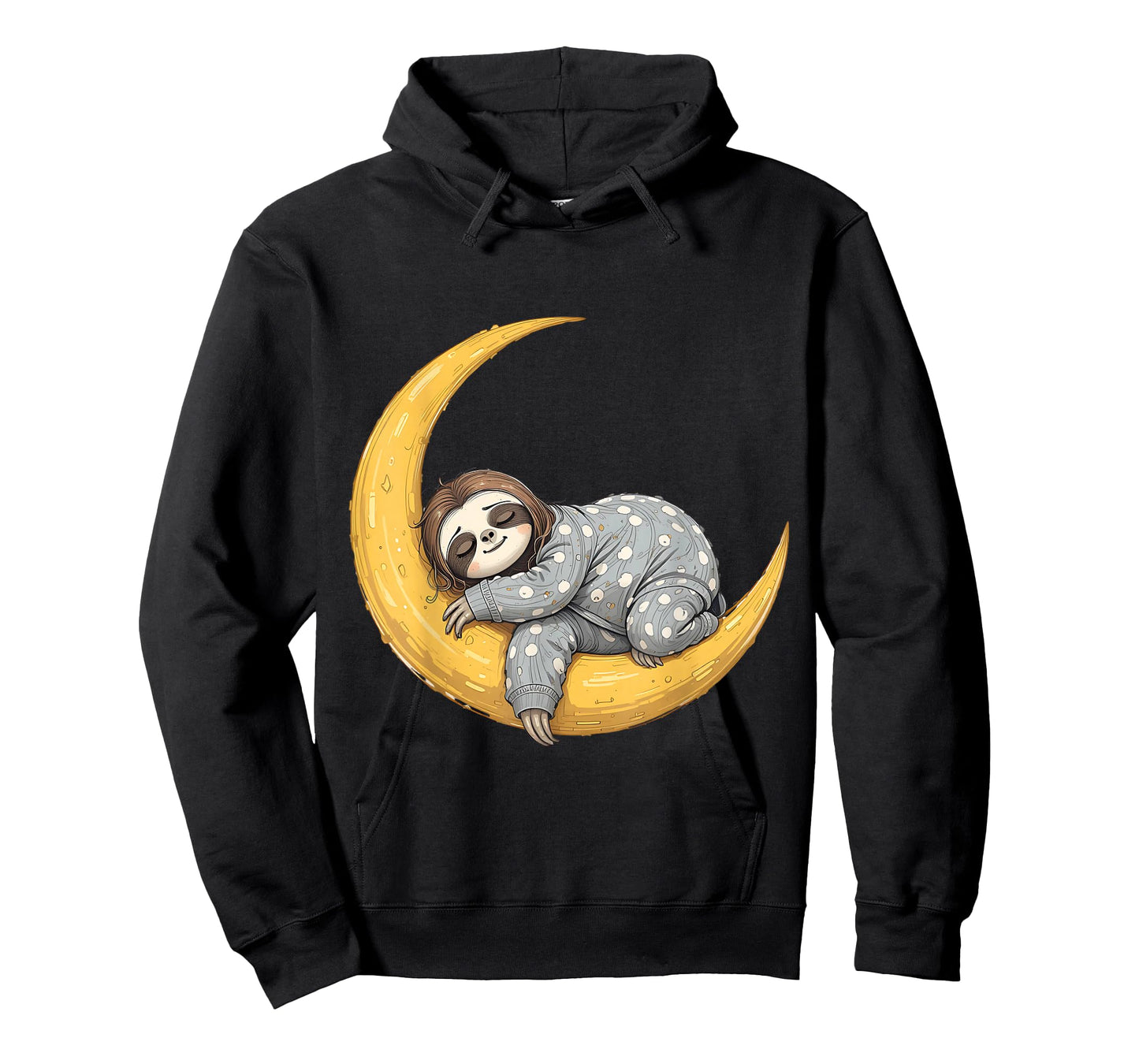 Cute Sloth on Total Eclipse Moon Kids Men T-Shirt