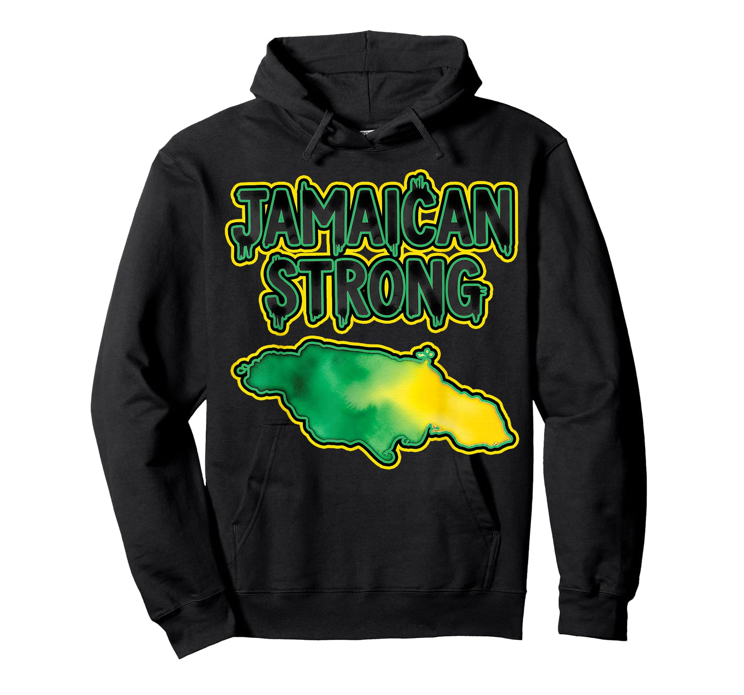 Jamaica Strong Shirt Watercolor Style Country Map Design T-Shirt