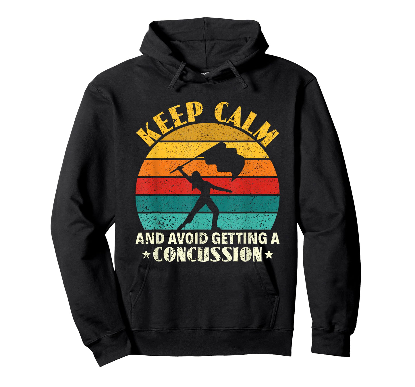 Keep Calm And Avoid Getting A Concussion Funny Color Guard T-Shirt