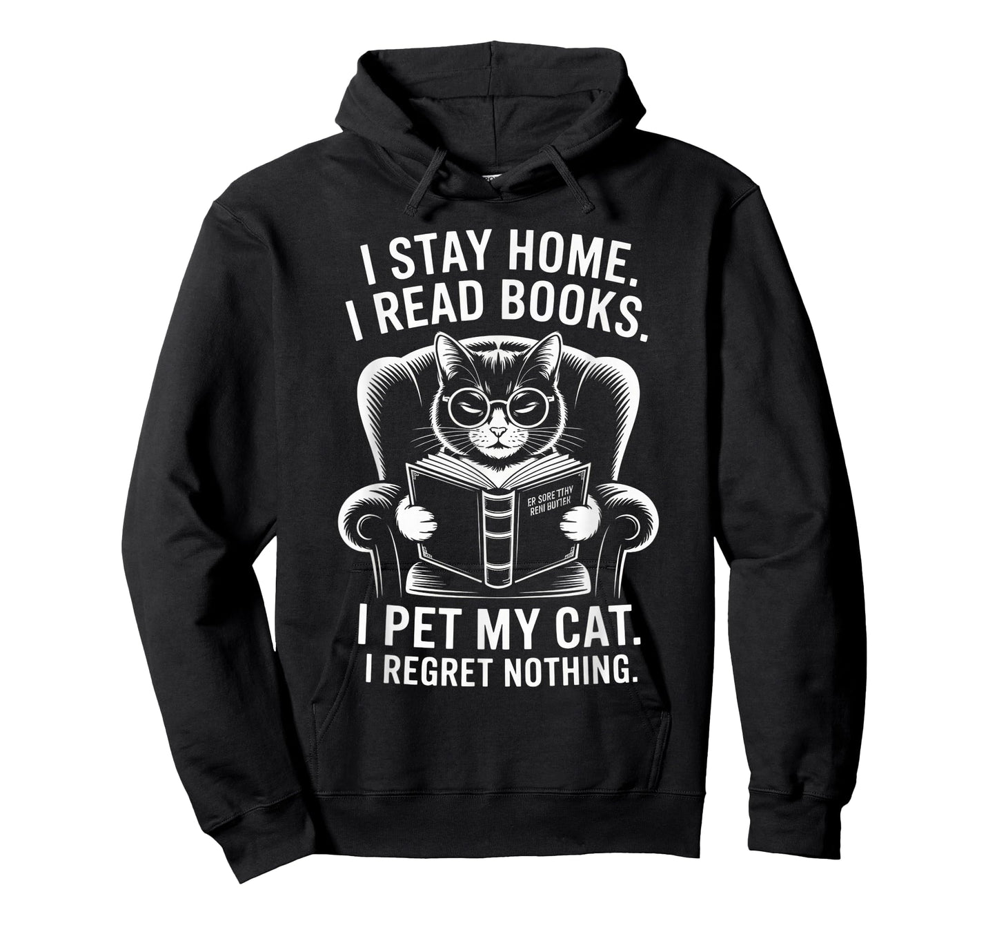 I Stay Home I Read Books I Pet My Cat Introverted Cat Lovers T-Shirt