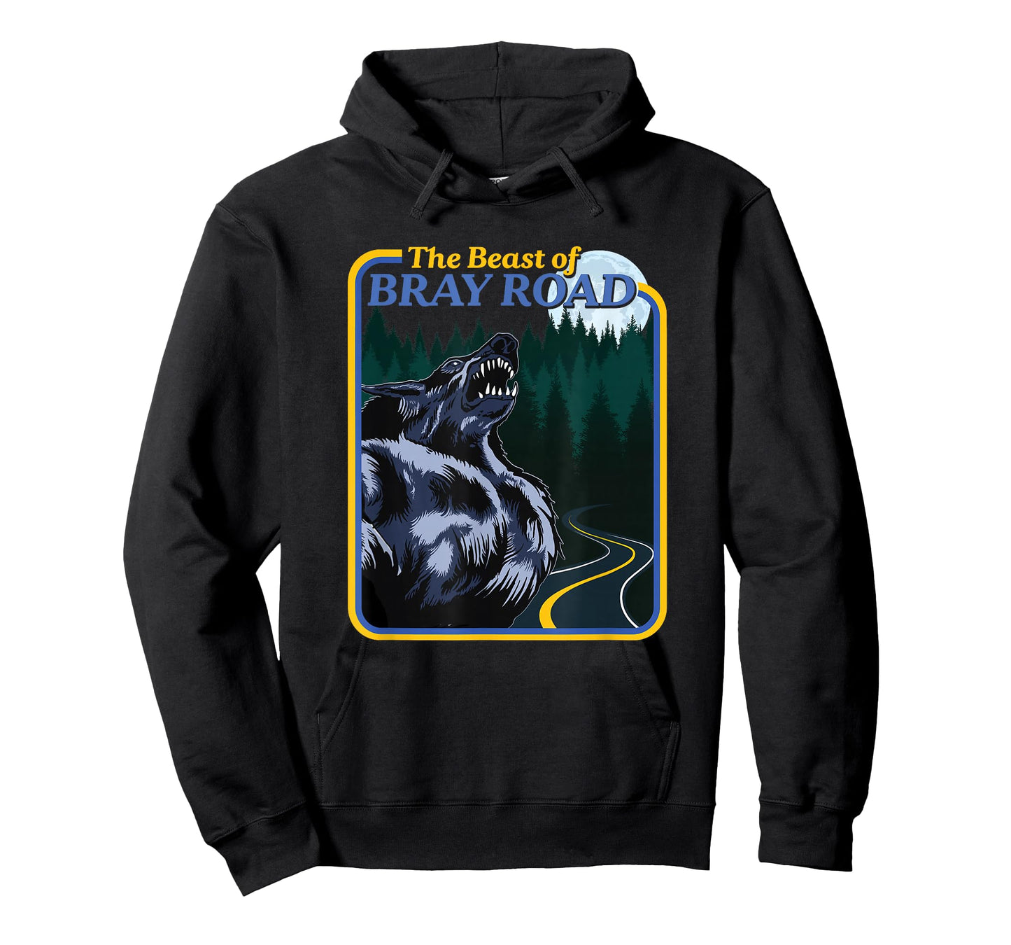 National Introvert Society Retro Wisconsin Dogman Cryptid T-Shirt - Black, Small