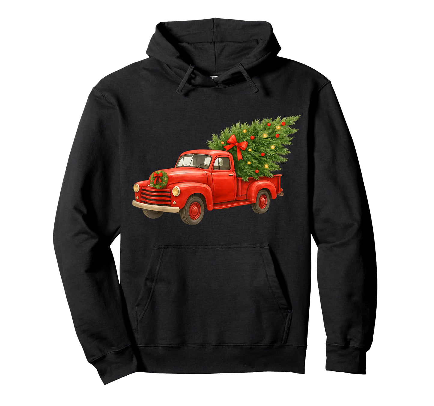 Vintage Red Truck Christmas Tree Winter Season T-Shirt