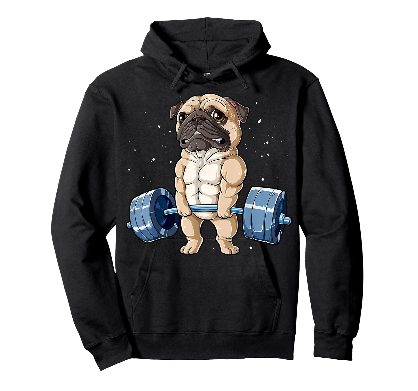 Pug Weightlifting Funny Deadlift Men Fitness Gym Workout Tee T-Shirt