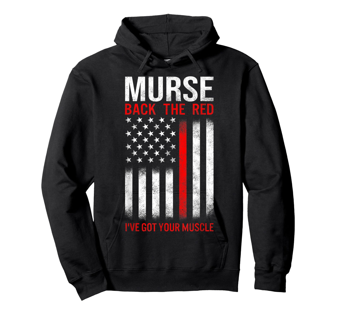 Murse American Flag Back The Red Line Firefighter RN Gifts Women Kids Men T-Shirt