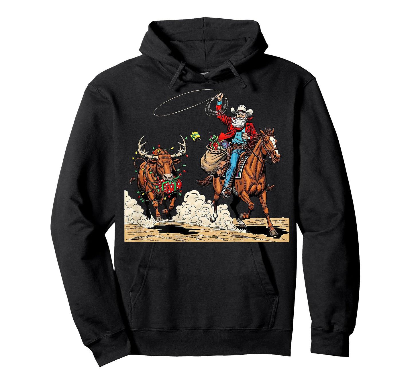 Funny Cowboy Santa Christmas Holiday Western Style Gifts T-Shirt