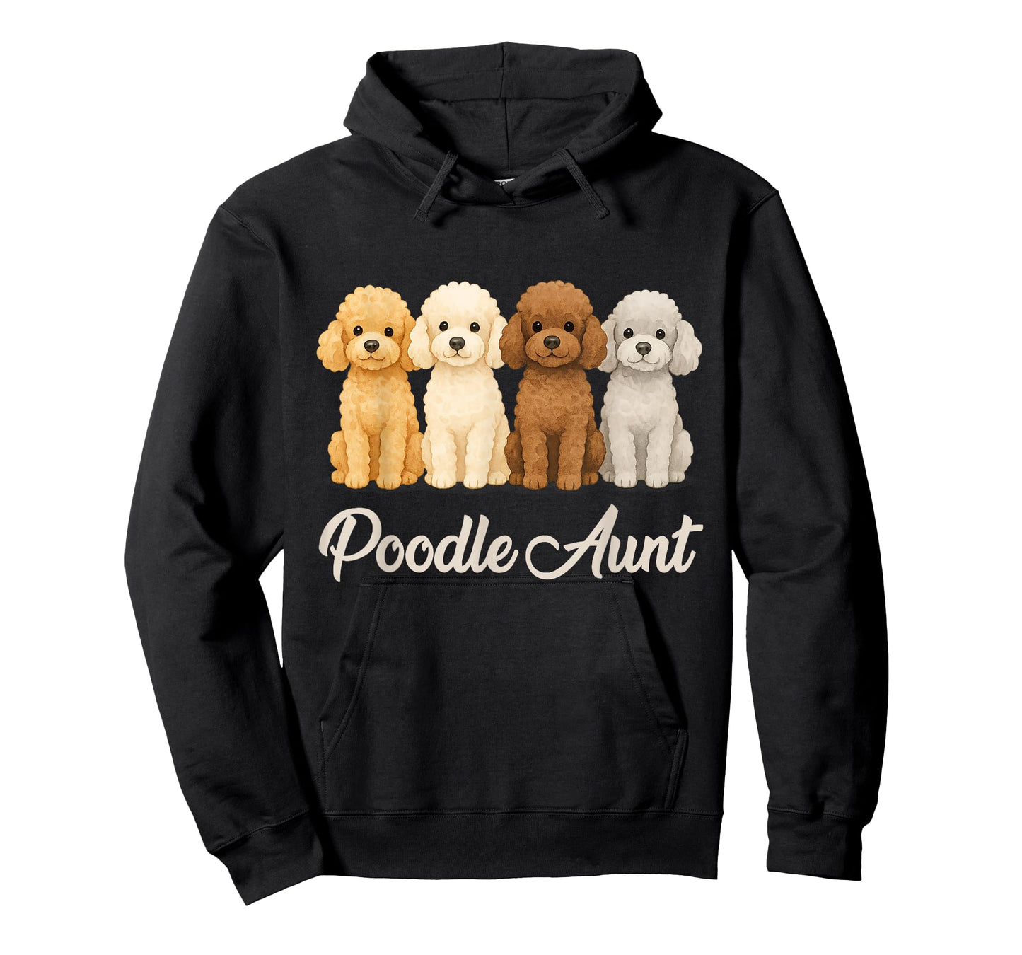 Poodle Aunt Cute Dog Lover Gift Funny Women Puppy Owner T-Shirt