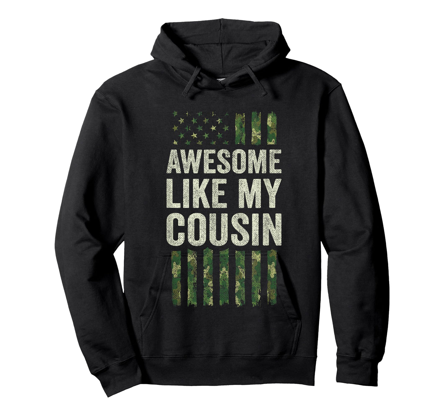 Military Camo American Flag - Awesome Like My Cousin T-Shirt