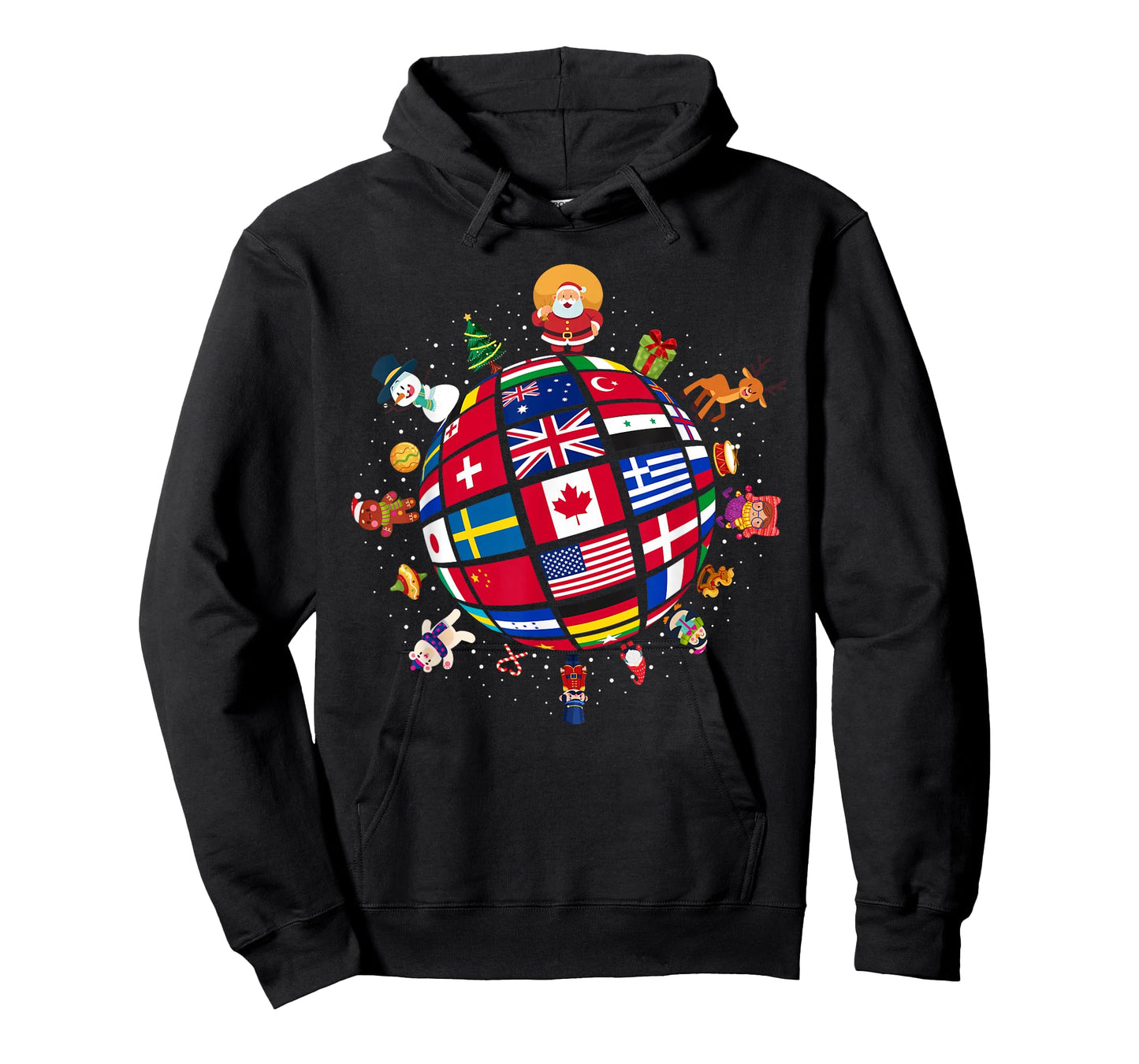 Flags Of The World Christmas Around The Globe T-Shirt