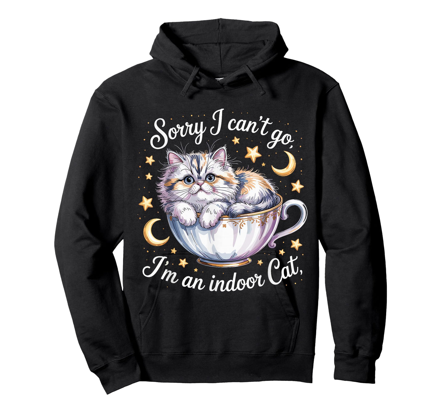 Sorry I Can't Go I'm an Indoor Cat Funny Kitten Pet Lover T-Shirt