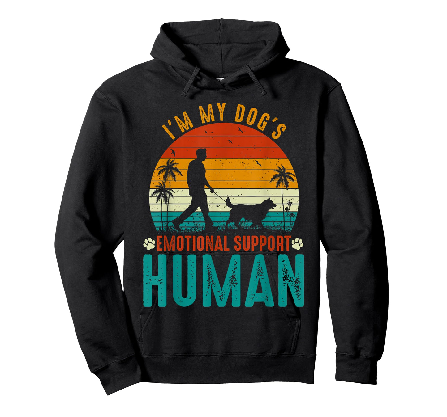 I'm My Dog's Emotional Support Retro Human Dog T-Shirt