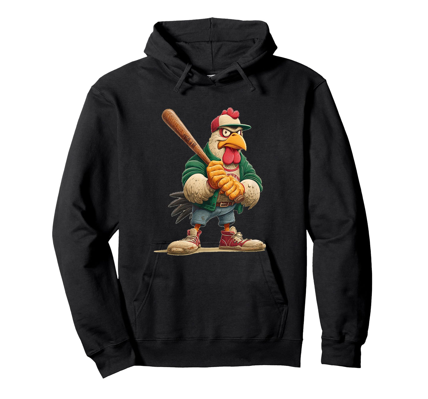 Cool Sport Rooster in Trainings Clothes for Baseball Lovers T-Shirt