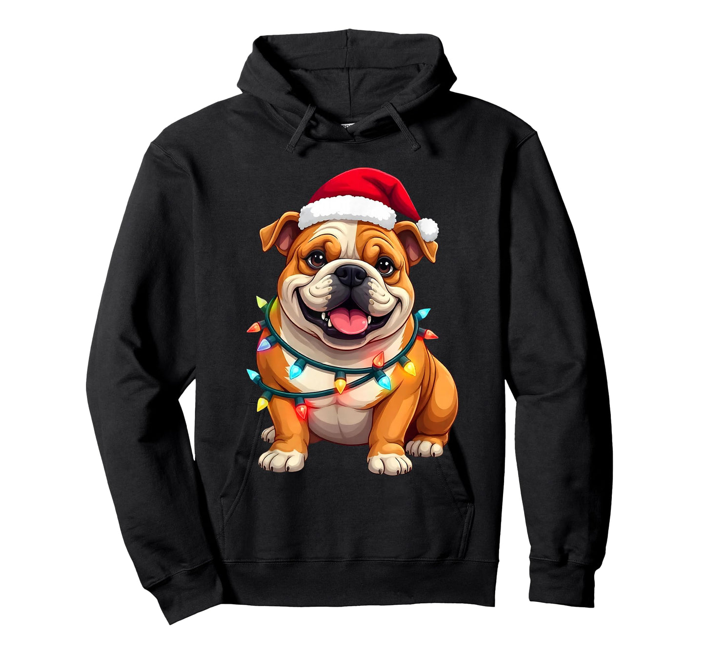 Cute English Bulldog Christmas Santa Pet Dog Lover T-Shirt