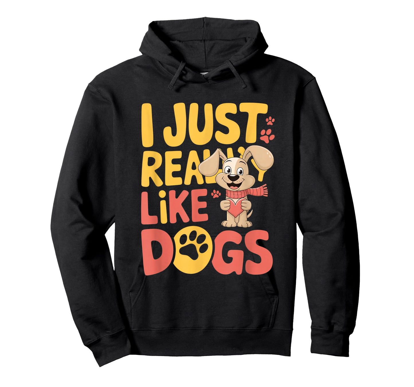 I Just Really Like Dogs Cute Cartoon Puppy Heart Hat T-Shirt