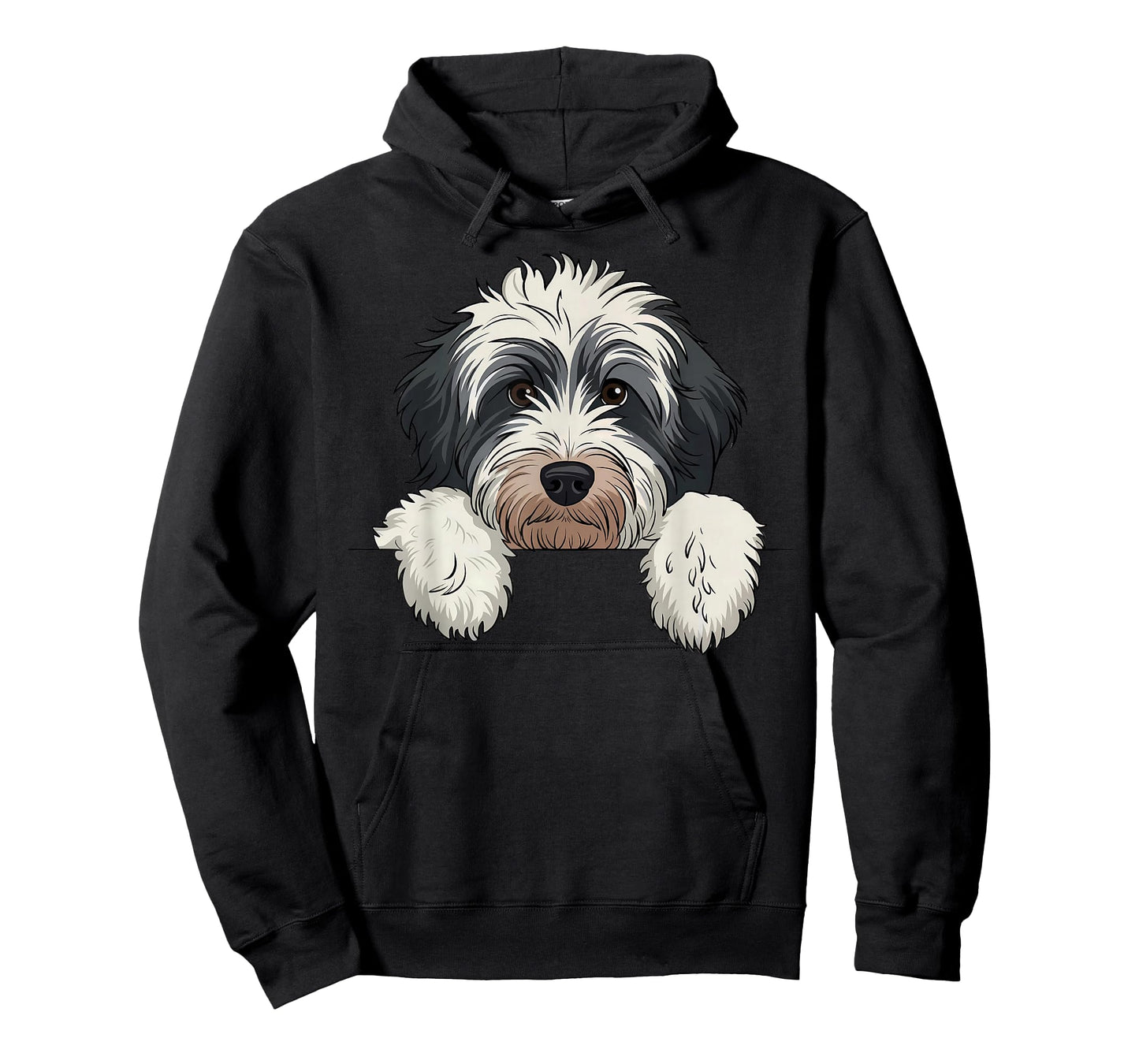 Cute Bernedoodle Peeking Doodle Puppy Dog Lover Men Women T-Shirt