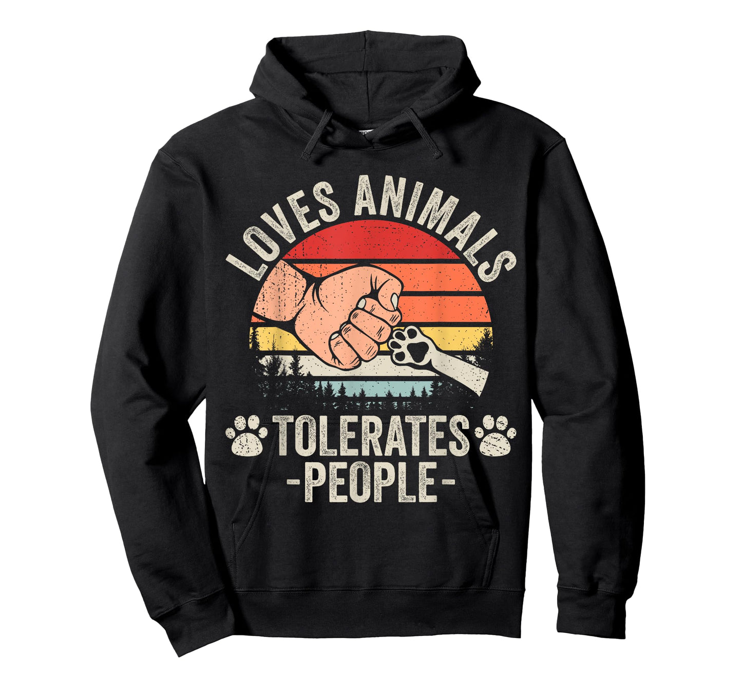 Loves Animals Tolerates People Animal Lover Funny Dog Mom Men Women Girls Kids T-Shirt