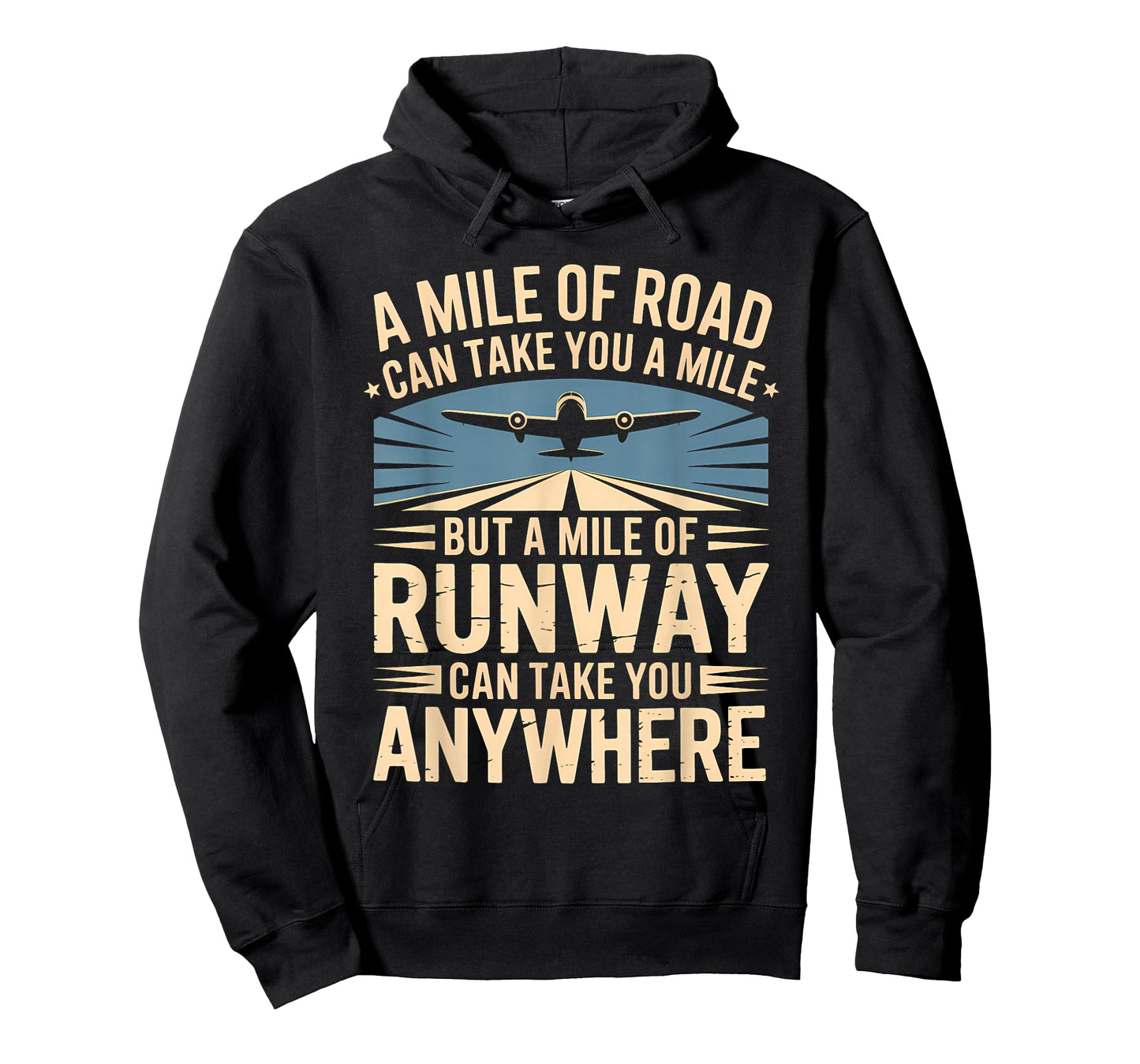 A Mile of Runway Airplane Pilot Flight School Aviation T-Shirt