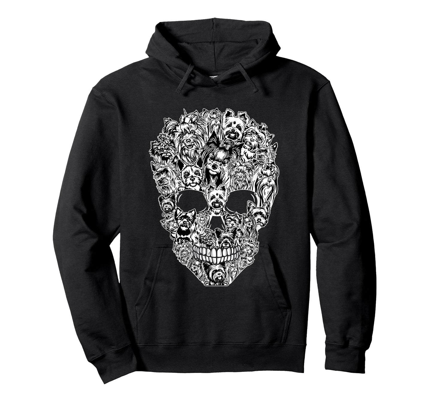 Funny Yorkshire Terrier Skull Dog Skeleton Halloween T-Shirt
