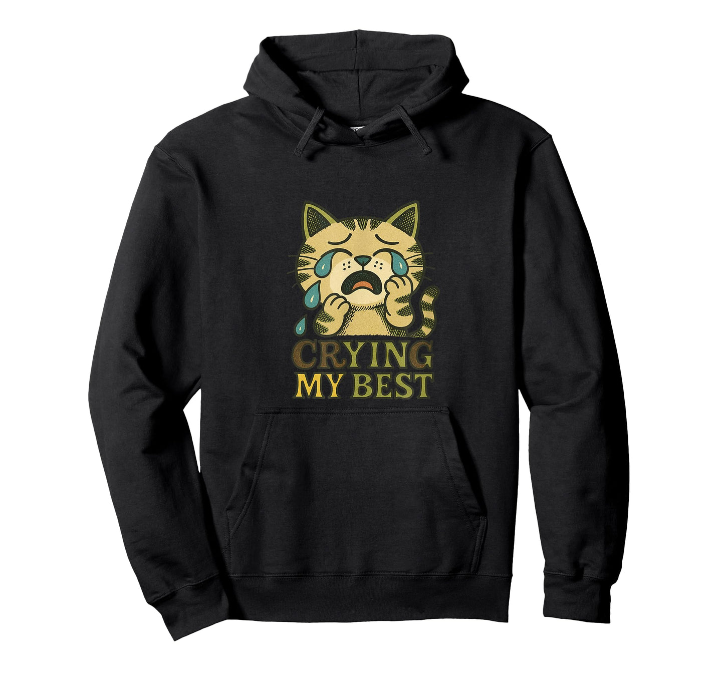 Im Crying My Best Kitty Cat Cute Sad Cat Lover Humor T-Shirt