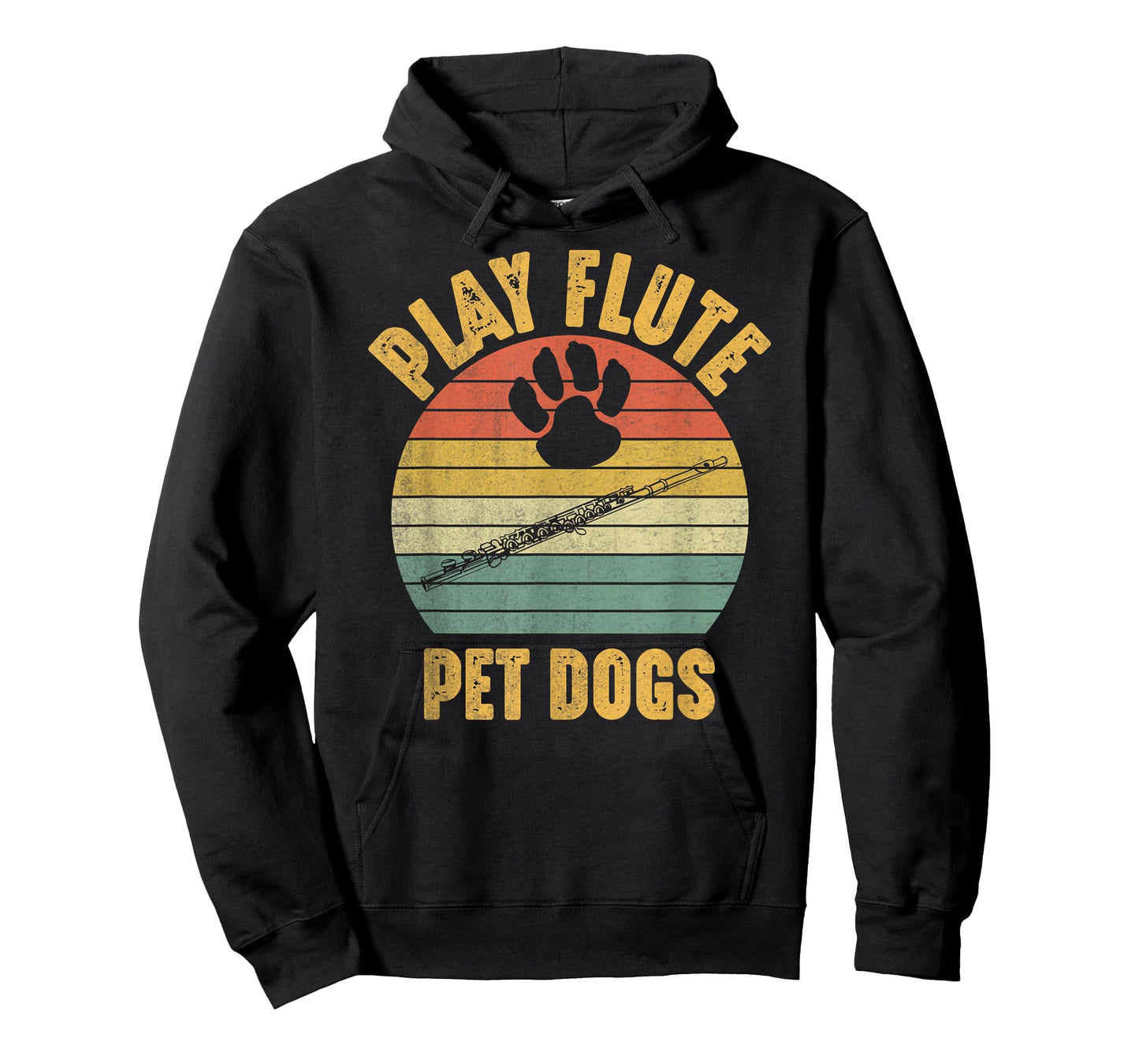 Pet Dogs Play Flute Funny Dog Lover and Flute Player Flutist T-Shirt