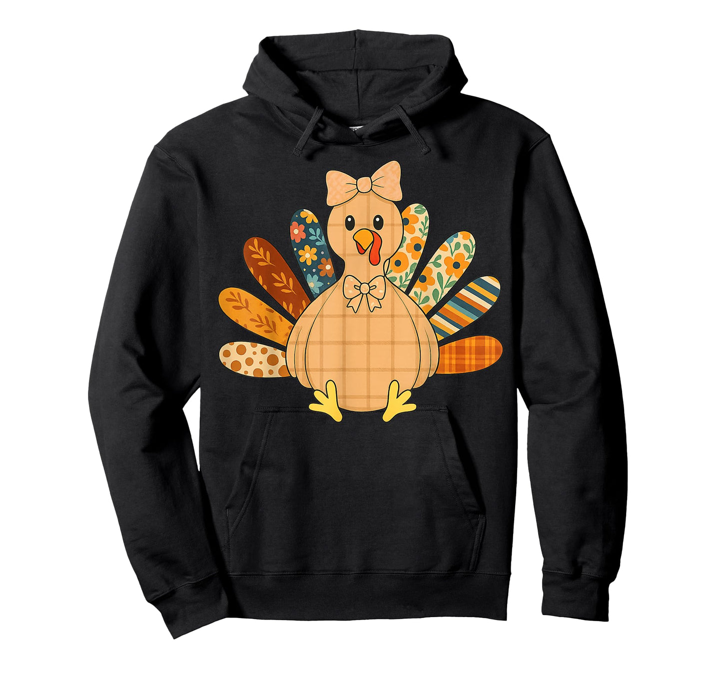 Funny Turkey Thanksgiving Vintage Boho Floral Fall Vibes T-Shirt