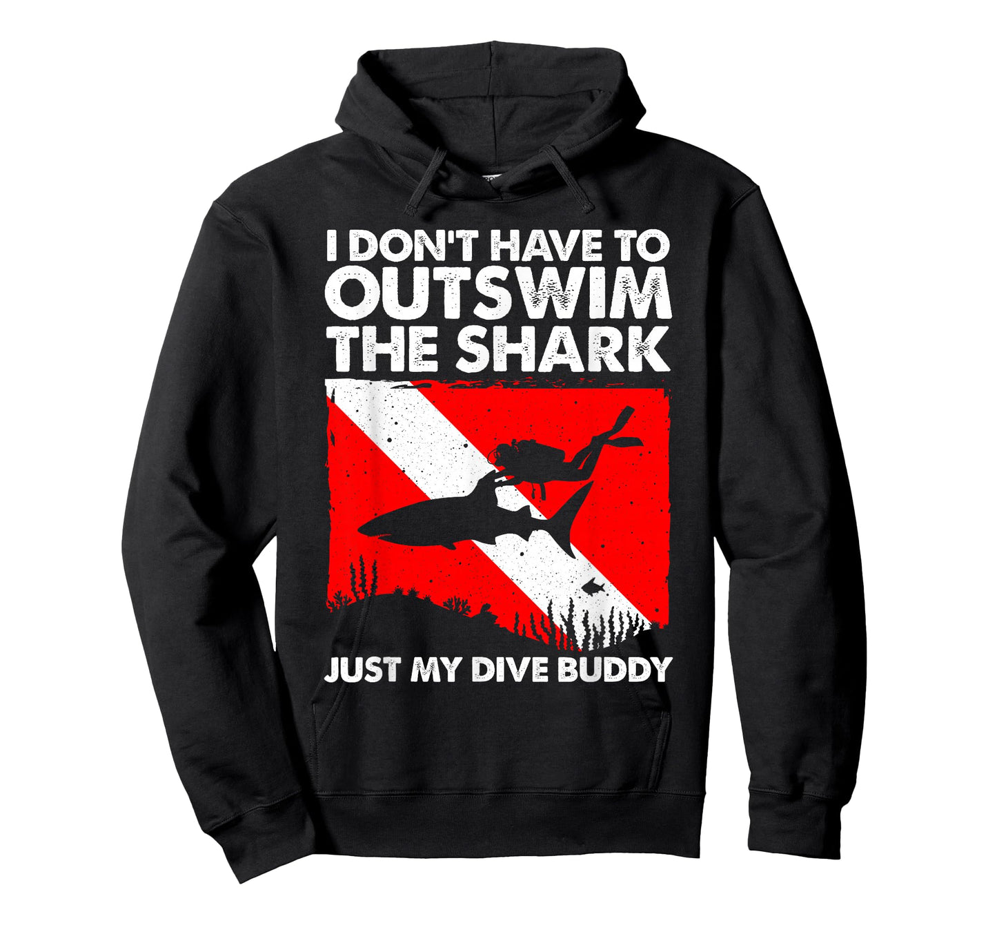 Funny Scuba Diving Design for Men Women Shark Diving Buddy T-Shirt